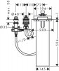 Hansgrohe Zestaw podstawowy do baterii nawannowej 3 otworowej 13481180